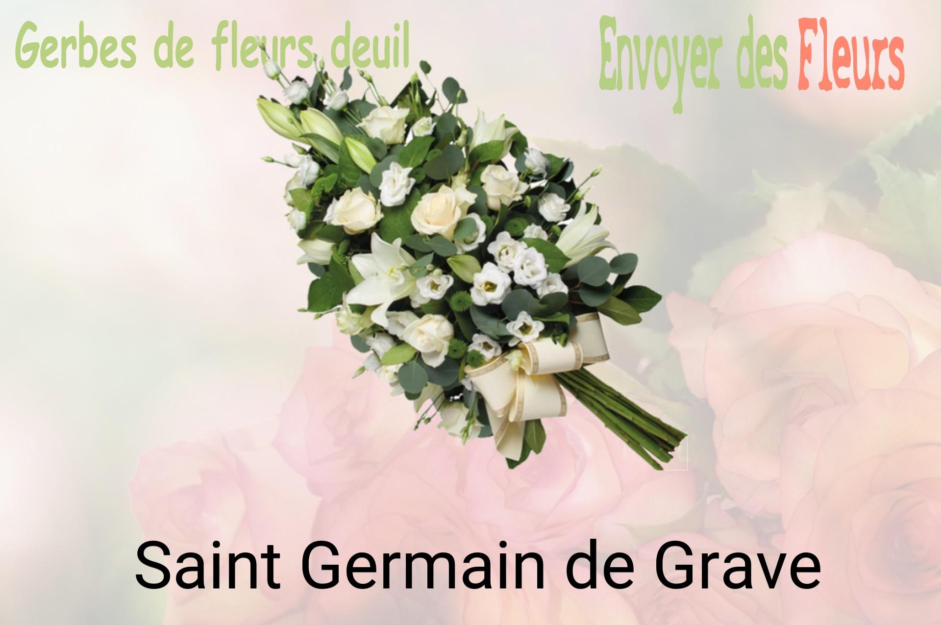 Gerbe de fleurs de deuil livrée à Saint-Germain-de-Grave